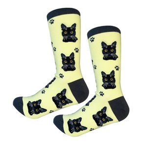 Fundraiser - Black cat  - Fun Unisex Socks - Crazy Pet Lover - Novelty Socks